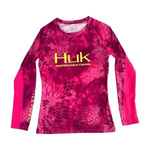 HUK Women's Icon X Camo Long Sleeve Performance Fishing Shirt Small